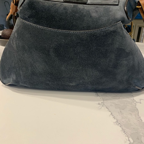 Chloe Lexa Teal Blue Suede Leather Bag. EUC. - Picture 8 of 8